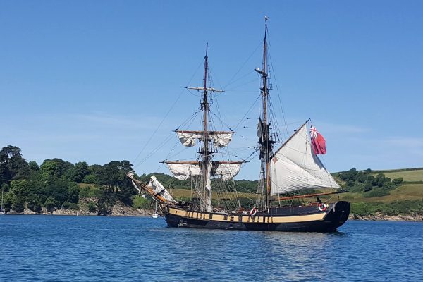 A tall ship, perhaps like La Mouette in the novel